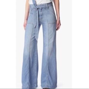 7 for all Mankind belted palazzo Jean pants